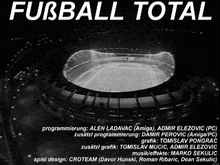 Fussball Total title screen for Amiga